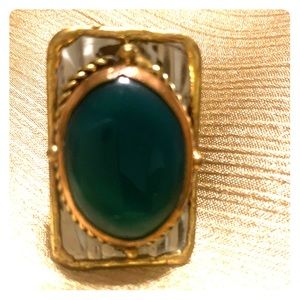 Bold and Large- Silver and Gold tone ring.